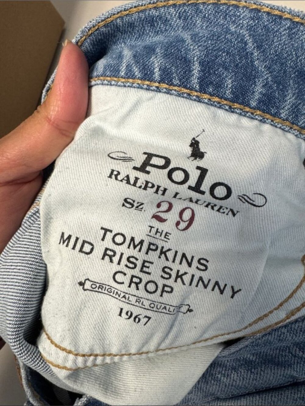 Vintage Polo Ralph Lauren Tompkins Mid Rise Skinny Jeans Light Wash Size 29 - Picture 14 of 16